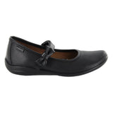 Coqueta Zapato Negro con Cinta y Moño Balerina para Niñas