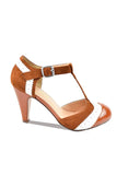 Chase & Chloe Kimmy-66 - Puntera Cerrada en T con Dos Tonos Oxford