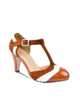 Chase & Chloe Kimmy-66 - Puntera Cerrada en T con Dos Tonos Oxford