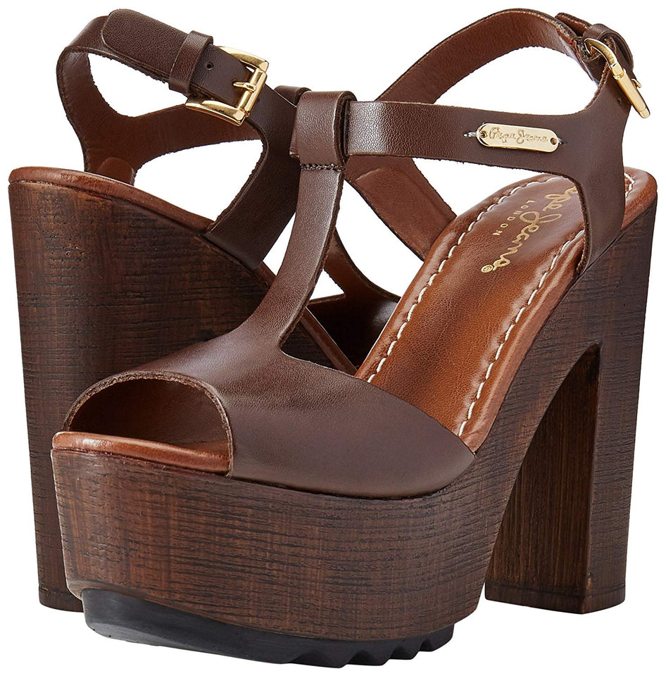 Pepe Jeans Duncan 3302 Zapatos de tacón con Punta Abierta para Mujer